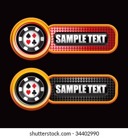 casino chip on diamond textured banners