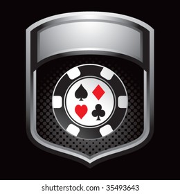 casino chip on display crest