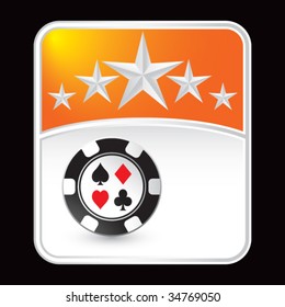 casino chip on superstar background