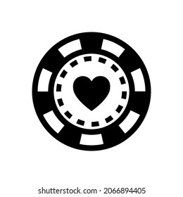 Casino chip outline icon, poker chip vector icon logo,Casino chips for poker or roulette.Vector illustration isolated on white.