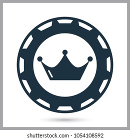Casino chip simple icon