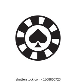 casino chip with spade isolated icon vector illustration design