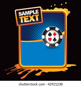 casino chip stylized grungy ad