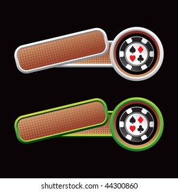casino chip tilted bronze tabs