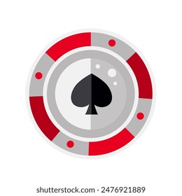 casino chip - icono de Vector	