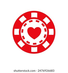 casino chip - vector icon	