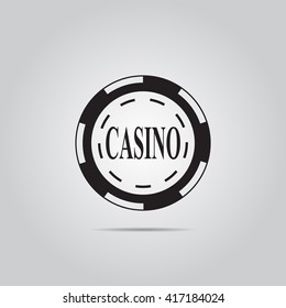 Casino chip vector icon