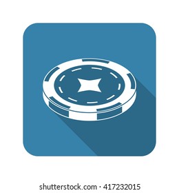 Casino chip vector icon