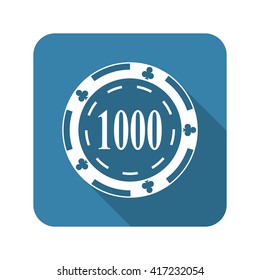 Casino chip vector icon