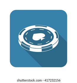 Casino chip vector icon