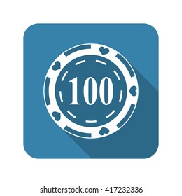 Casino chip vector icon