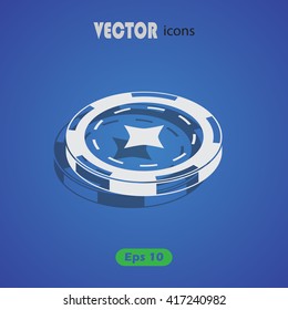 Casino chip vector icon