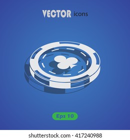 Casino chip vector icon
