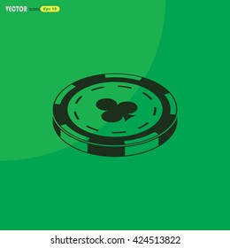 Casino chip vector icon