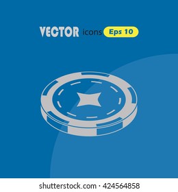 Casino chip vector icon