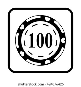 Casino chip vector icon