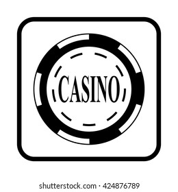 Casino chip vector icon
