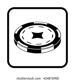 Casino chip vector icon