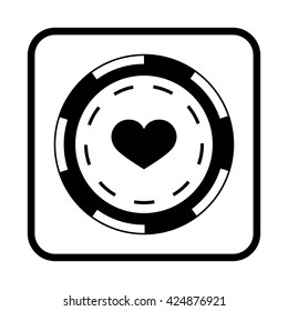 Casino chip vector icon