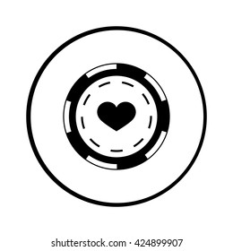 Casino chip vector icon