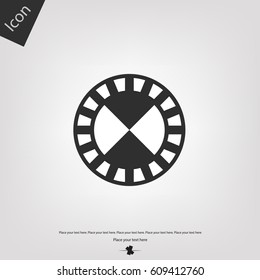 Casino chip vector icon