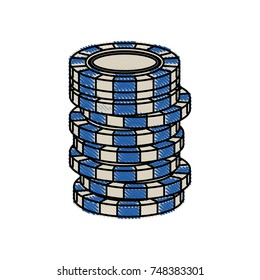 casino chip vector illustration
