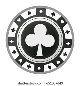 casino chip vintage style ace, poker game icon