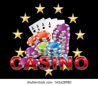 Chips e cartões de casino