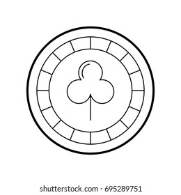 casino chips with clover