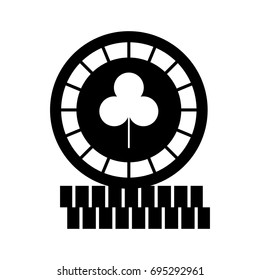casino chips with clover