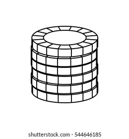 Casino chips concept icon vector illustration graphic design