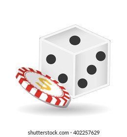 casino chips design , vector illustration
