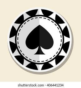 casino chips design , vector illustration