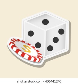 casino chips design , vector illustration