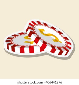 casino chips design , vector illustration