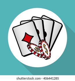 casino chips design , vector illustration