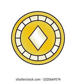 casino chips with diamond