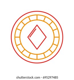 casino chips with diamond
