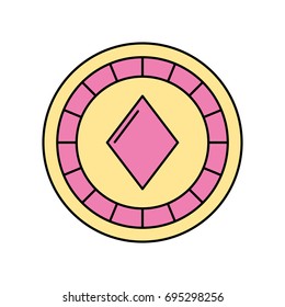 casino chips with diamond