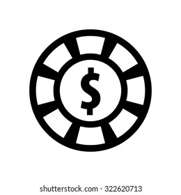 casino chips with dollar icon