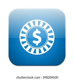 casino chips dollar icon