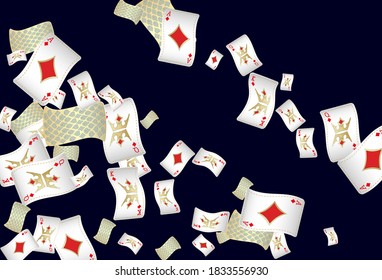Casino Chips are falling down on black background. Playing Chips rain. Vector illustration
