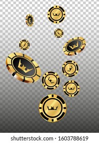 Casino Chips are falling down. Playing Chips rain. Vector illustration
Playing Cards and Fire on White Background. Pattern for ads of parties, events in Vegas. Vector illustration