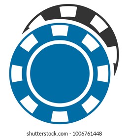 Casino Chips flat vector pictograph. An isolated icon on a white background.
