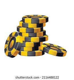 Casino chips icon cartoon vector. Poker chip. Roulette game