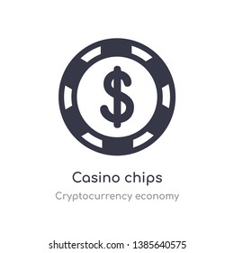 casino chips icon. isolated casino chips icon vector illustration from cryptocurrency economy collection. editable sing symbol can be use for web site and mobile app