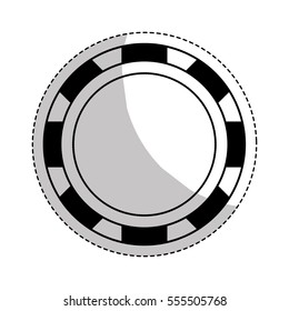 casino chips icon over white background. vector illustration