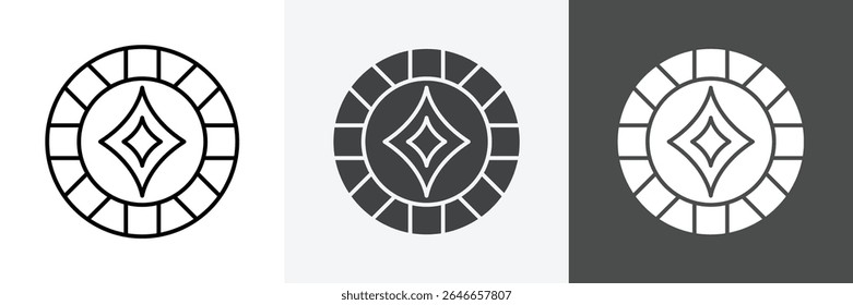 Arte vectorial de conjunto de iconos de fichas de casino