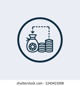 Casino Chips icon. Vector illustration style is a flat iconic casino chips symbol 
