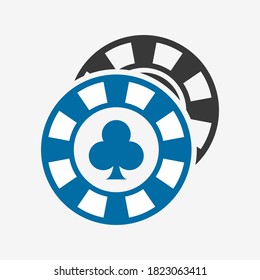Casino Chips icon. Vector illustration style is a flat iconic casino chips symbol